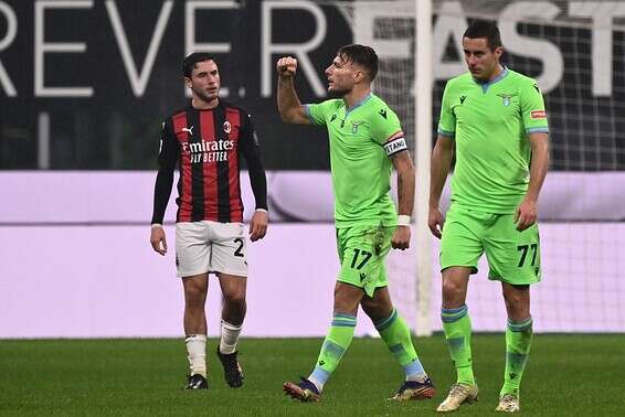 לאציו חוגגת שוויון מול מילאן, הערב // צילום: אי-פי