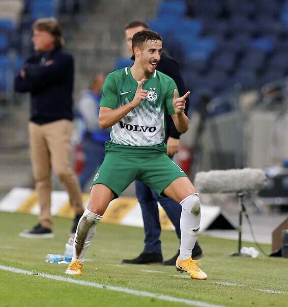 חזיזה חוגג את הראשון של מכבי חיפה, הערב בסמי עופר // צילום: אלן שיבר