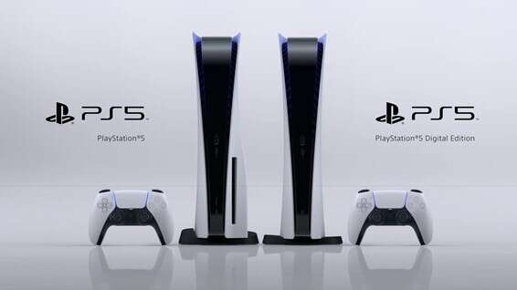 מימין: גרסת ה-PS5 הדיגיטלית; משמאל: הגרסה הרגילה