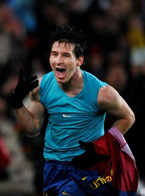 חוגג שער בקלאסיקו, 2008 // צילום: GettyImages