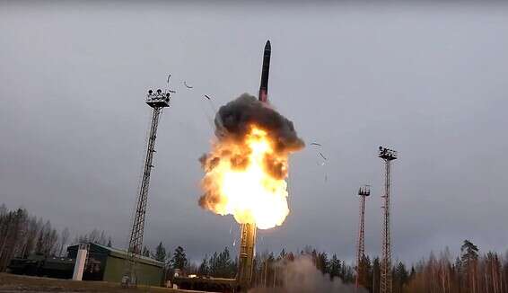 נסיוי רוסי בטיל מדגם חדש // צילום: רויטרס