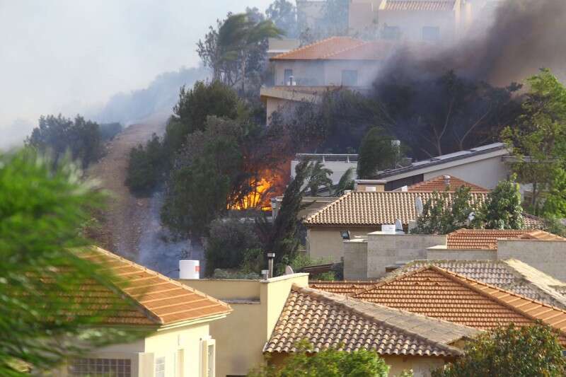 שריפה בזכרון יעקב // צילום: מישל דוט קום