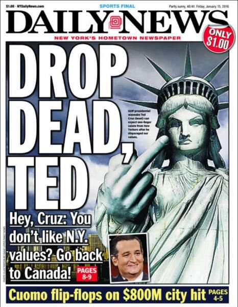 הדיילי ניוז: "תתפגר, טד"