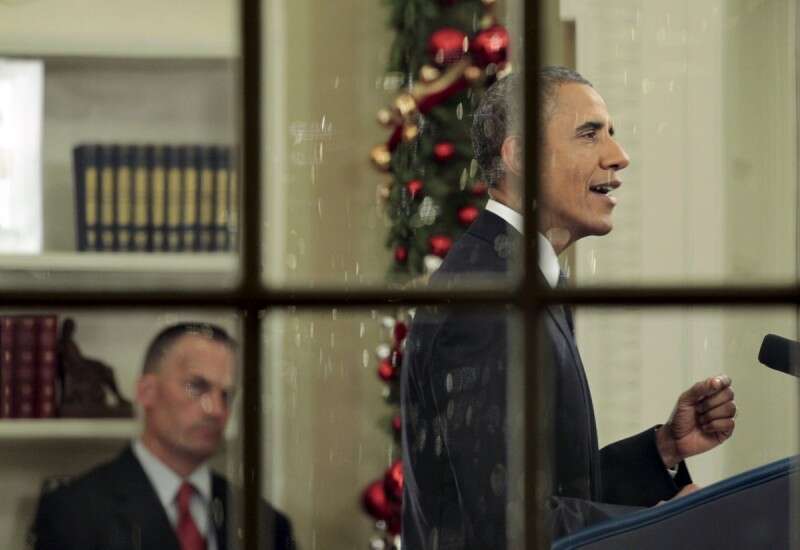 לא יהיו כוחות אמריקניים על הקרקע. אובאמה, הלילה // צילום: רויטרס