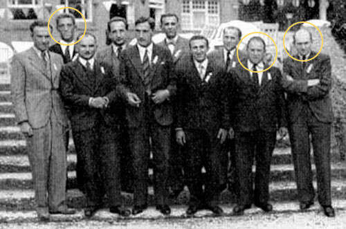נבחרת השחמט של פולין ב־1936. פרידמן, קרמר ופוגוריאלי לא שרדו