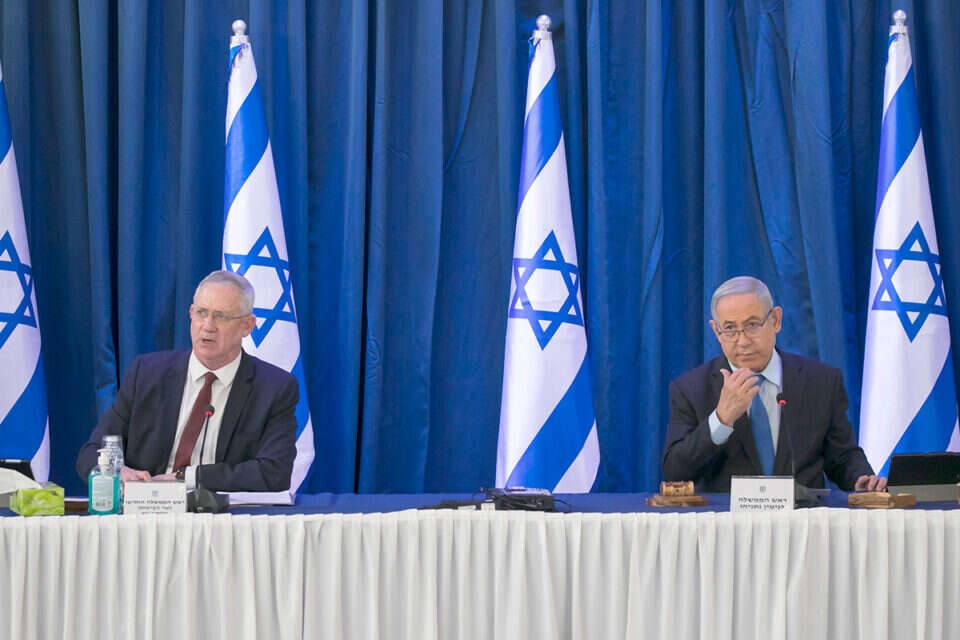 נתניהו וגנץ , אוליביה פיטוסי/פלאש 90 - ארכיון