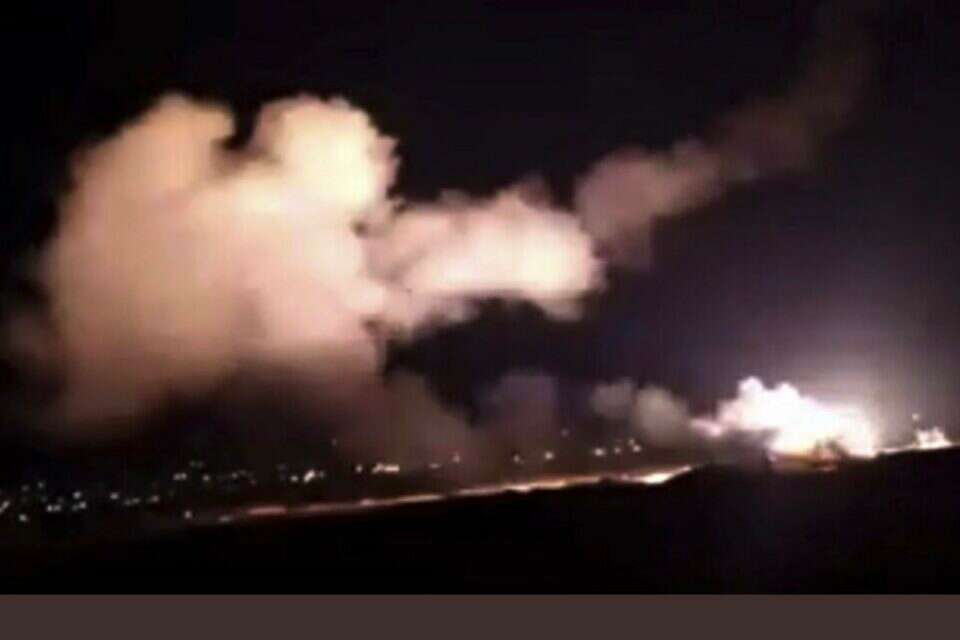תיעוד התקיפה בדמשק, בירת סוריה ,