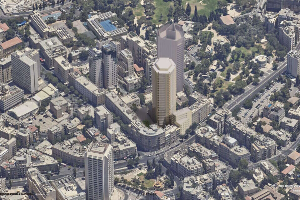 מתחם פזגז בירושלים. תרומה להתחדשות מרכז העיר
, הדמיה: פיי-קוב-פריד אדריכלים