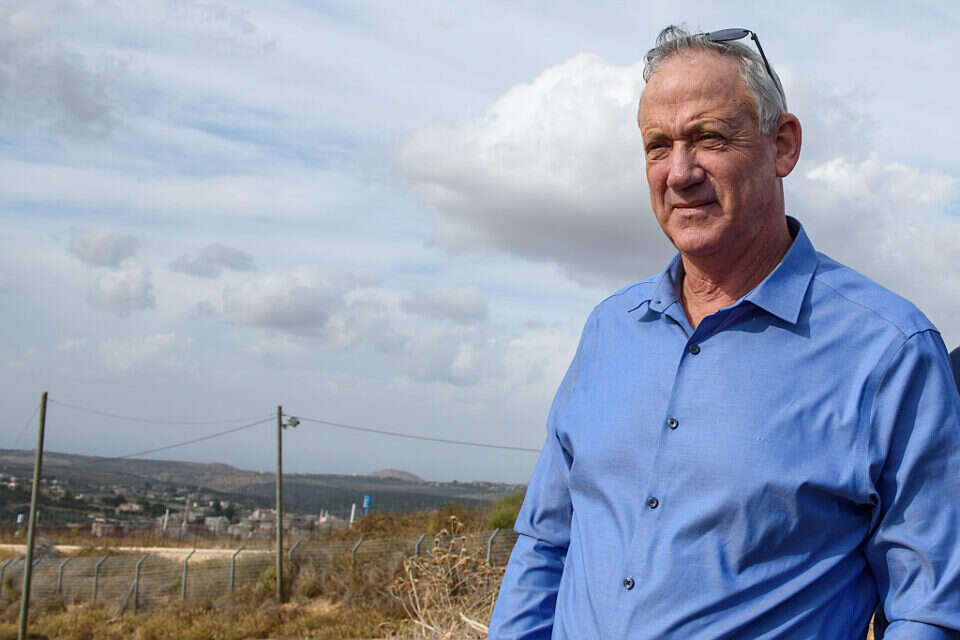שר הביטחון בני גנץ בגבול לבנון (ארכיון) , אייל מרגולין - ג'יני