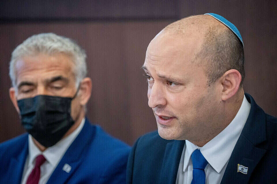 בנט ולפיד. הפעם שר החוץ יצטרף למשלחת , יונתן זינדל/פלאש90