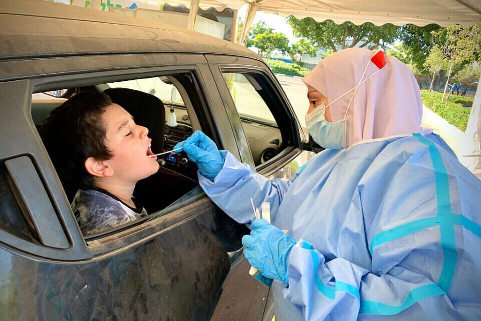 בדיקת קורונה בכפר סבא, השבוע (למצולמים אין קשר לכתבה) , עמי שומן