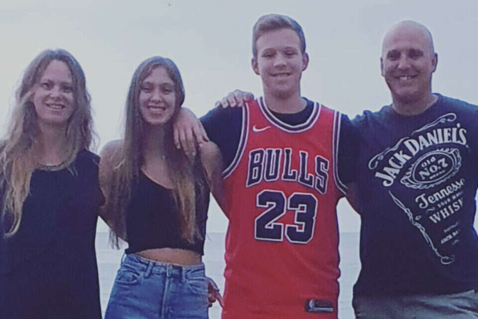 בני משפחת גן (מימין לשמאל): אורן, איתי, אלה ואורית , באדיבות המשפחה