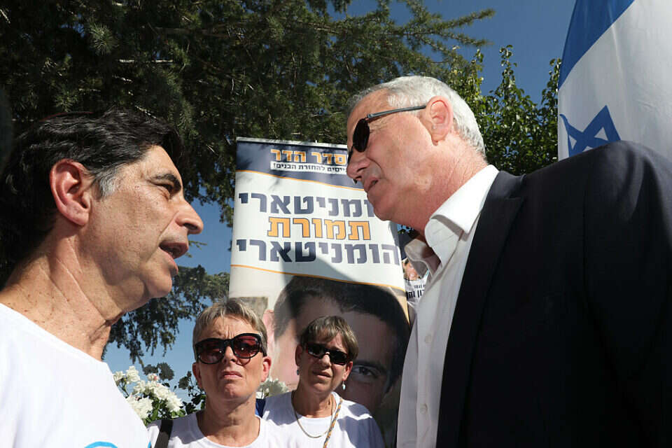 שמחה גולדין ובני גנץ (ארכיון) // צילום: צחי מרום ,