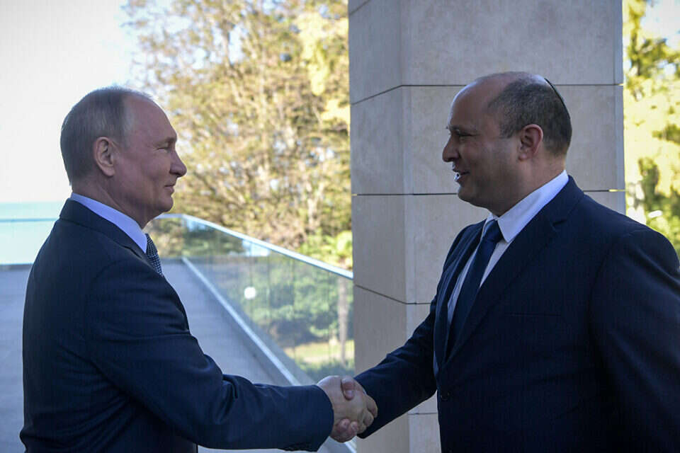 בנט ופוטין בפגישתם בסוצ'י, רוסיה. ארכיון , קובי גדעון, לע"מ