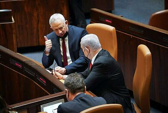 רה"מ נתניהו ושר הביטחון גנץ // צילום: נועם מושקוביץ - דוברות הכנסת