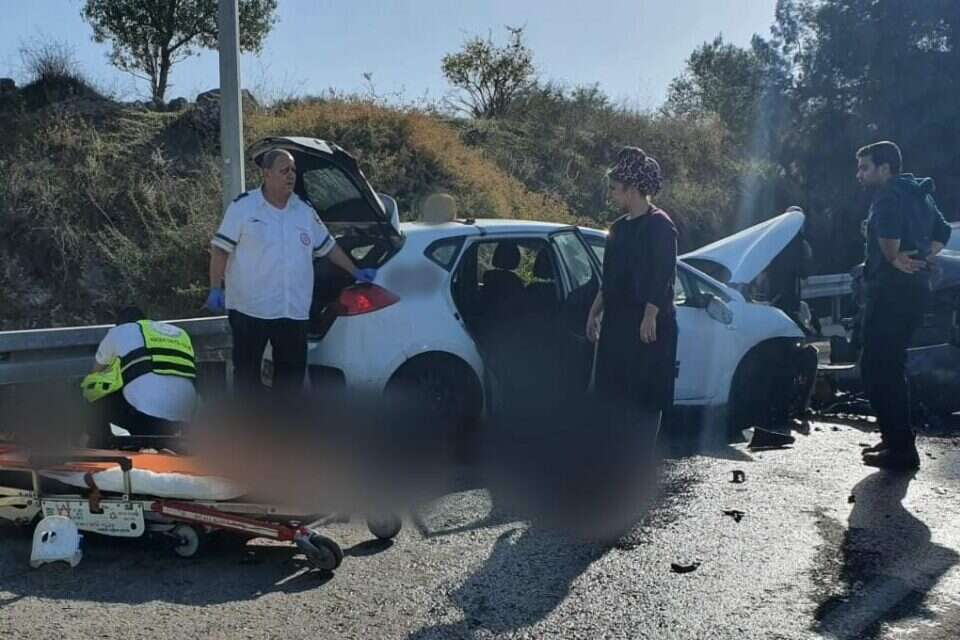 זירת התאונה סמוך לגמזו , דוברות מד"א