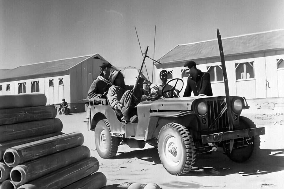 מחנה עובדים מצפה רמון, שממנו התפתחה העיירה, 1951 , אוסף הירשביין, אתר "ביתמונה"