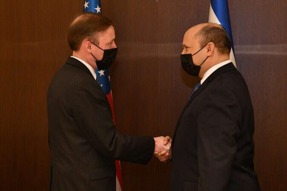 ראש הממשלה נפתלי בנט והיועץ האמריקני לביטחון לאומי ג'ייק סאליבן , חיים צח/לע"מ