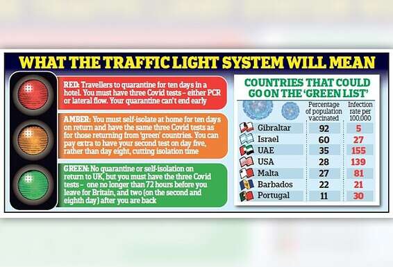 הטבלה שפרסמו הרשויות בבריטניה // צילום: דיילי מייל