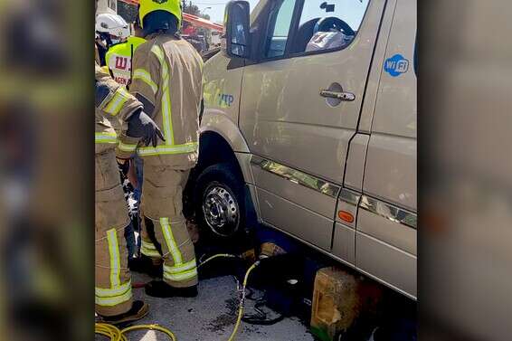 זירת התאונה // צילום: כיבוי והצלה