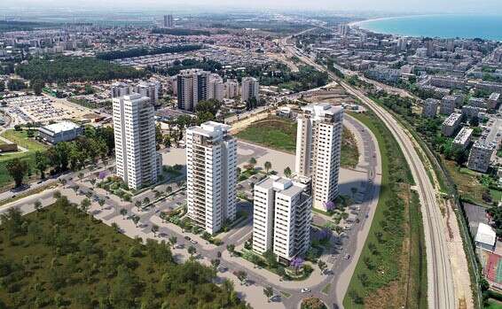 נרשא על הפארק. 4 מגדלים במיקום מרכזי // הדמיה: חברת נרשא לבניין והשקעות