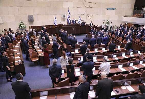 הכנסת ה־22. הח"כים הערבים החרימו והכיסאות נשארו ריקים // צילום: יצחק הררי