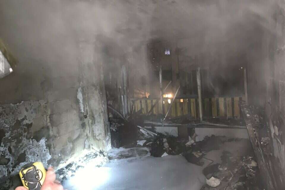 זירת השריפה ברמלה // צילום: תיעוד מבצעי כבאות והצלה לישראל ,