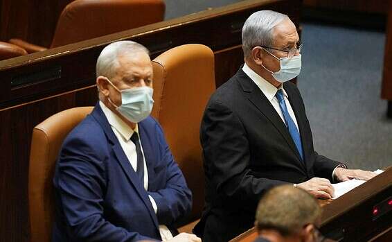 בנימין נתניהו, בני גנץ // צילום: יהונתן סמייה, דוברות הכנסת // ,
