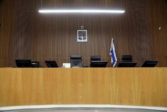 אולם בית משפט בביהמ"ש המחוזי בת"א, ב-2018 // צילום: גדעון מרקוביץ'