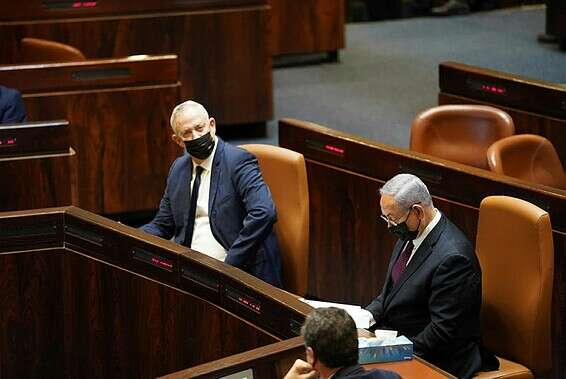 גנץ ונתניהו // צילום: דני שם טוב - דוברות הכנסת