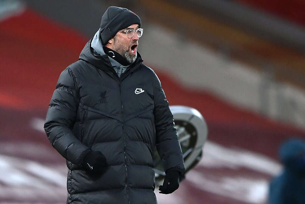 צילום: אי.פי.אי // קלופ זועם, אמש באנפילד ,