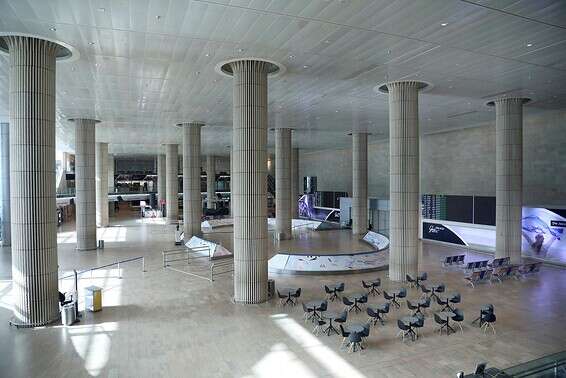 אולם קבלת הפנים בנתב"ג, לפני כשלושה שבועות // צילום: גדעון מרקוביץ'