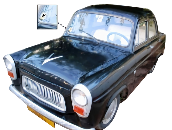 מדבקה להגבלת נסיעה  על שמשת רכב, 1950 // צילום: ארכיון אתר נוסטלגיה אונליין