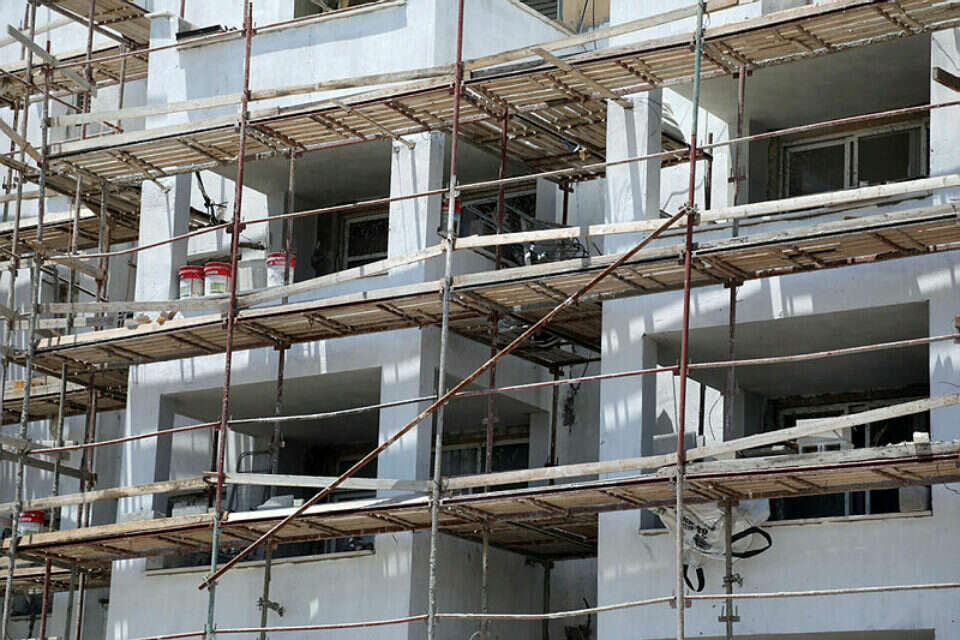 חיזוק מבנים בעיר טבריה לאחר רעידות אדמה ב-2018 (ארכיון) , גדעון מרקוביץ'