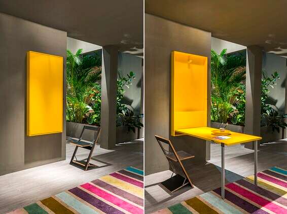 שולחן עבודה מתקפל, MILANO SMART LIVING //צילום: אנריקו קולזאני