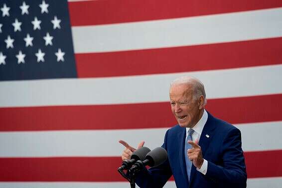 הנתונים לטובתו? המועמד הדמוקרטי לנשיאות, ג'ו ביידן, בעצרת בחירות בג'ורג'יה, אתמול // צילום: איי.אף.פי.