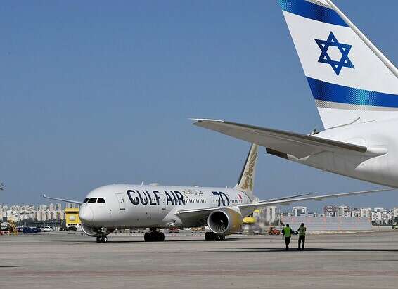 נחיתת מטוס גאלף בנתב"ג בשבוע שעבר // צילום: מאטי סטרן, שגרירות ארה"ב בירושלים