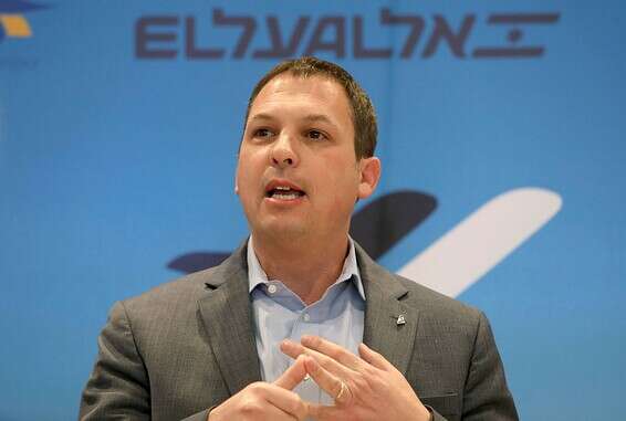 מנכ"ל אל על אביגל שורק בחניכת הטיסות הירוקות מישראל // צילום: גדעון מרקוביץ'