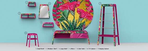 פריטי ריהוט וריהט משלים, מציגים חזית מודולרית שניתנת להחלפה // צילום: חיים אפריאט וסיגל בר אל