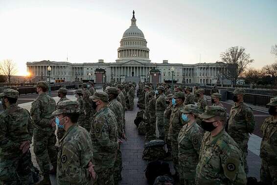 חיילי צבא ארה"ב בוושינגטון // צילום: רויטרס