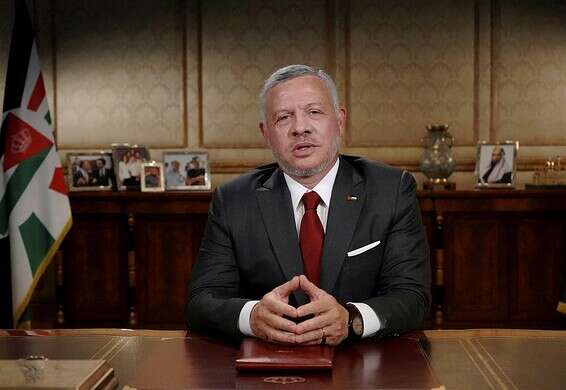 מלך ירדן הזמין את גנץ // צילום: אי.פי.אי 