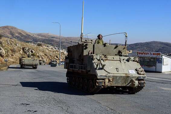 נגמ"שים בדרך לחרמון לאחר תקרית ב-2019 // צילום: אייל מרגולין ג'יני