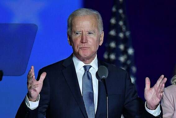 "טראמפ לא מחליט על התוצאות". ג'ו ביידן נואם במדינת דלאוור, הלילה // צילום: איי.אף.פי.