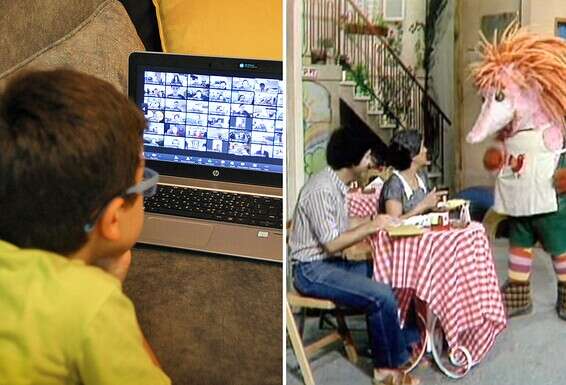 התוכנית "רחוב סומסום" וילד משוחח בשיחת זום // צילום: עמי שומן