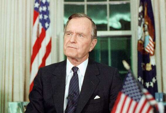 הפציר בישראל לא להגיב. נשיא ארה"ב דאז, ג'ורג' בוש // צילום: אי.פי