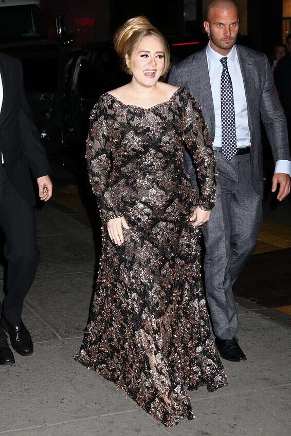 אדל, לפני הירידה במשקל // צילום: AP