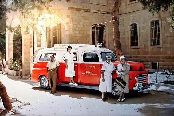 // צילום: ארכיון שערי צדק, עיבוד תמונה: ערן צירמן