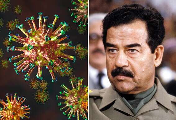 סדאם חוסיין ונגיף הקורונה // צילום: Getty Images