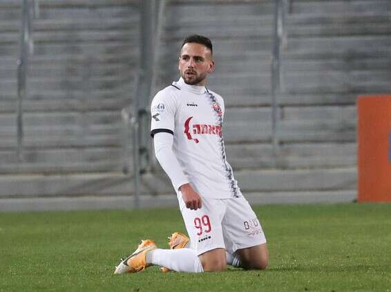 שטיין חוגג את הראשון של הפועל חיפה // צילום: דני מרון