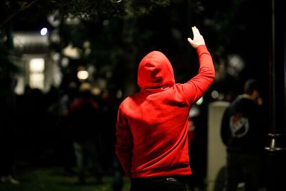 אוהדי הפועל ת"א, הערב בסביון // צילום: לירון מולדובן